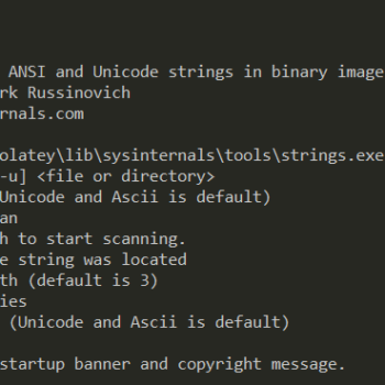 Sysinternal strings help