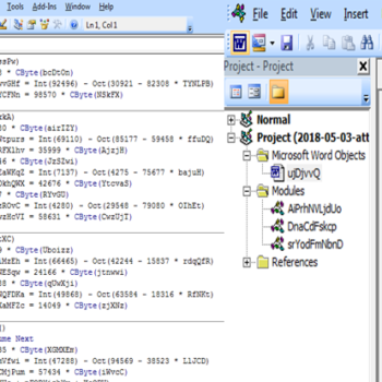 Before and after Macro Deobfuscation