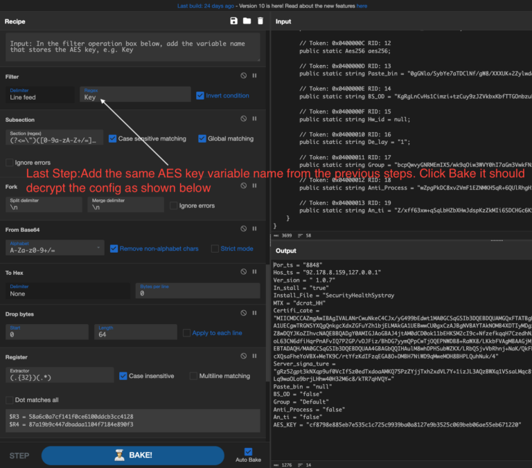 AsyncRAT CyberChef Recipe last step