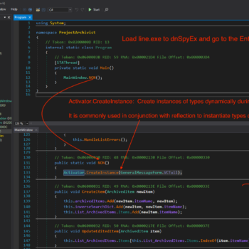 1. Load line.exe CreateInstance